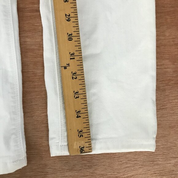 Hudson High Rise Barbara Ankle Super Skinny Jeans Women size 28 White Stretch - Picture 6 of 15